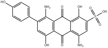 4,8-diamino-9,10-dihydro-1,5-dihydroxy-7-(4-hydroxyphenyl)-9,10-dioxoanthracene-2-sulphonic acid Structure