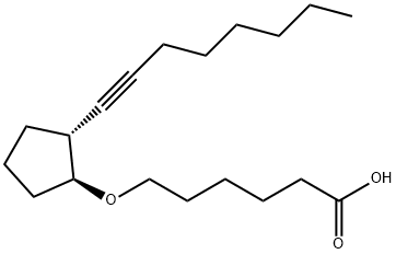 6-[(2R)-2-oct-1-ynylcyclopentyl]oxyhexanoic acid Structure