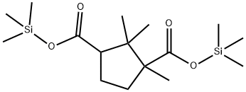 1,2,2-Trimethyl-1,3-cyclopentanedicarboxylic acid bis(trimethylsilyl) ester Structure