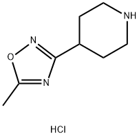 Piperidine, 4-(5-methyl-1,2,4-oxadiazol-3-yl)-, hydrochloride (1:1) Structure