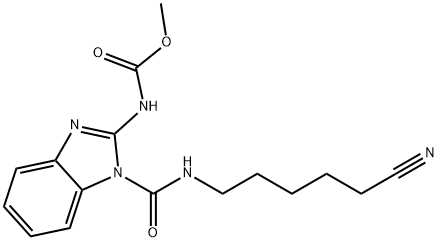methyl [1-[[(5-cyanopentyl)amino]carbonyl]-1H-benzimidazol-2-yl]carbamate Structure