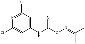 2,6-DICHLORO-4-[(([(1-METHYLETHYLIDENE)AMINO]OXY)CARBONYL)AMINO]PYRIDINE Structure