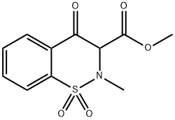 methyl 3,4-dihydro-2-methyl-4-oxo-2H-1,2-benzothiazine-3-carboxylate 1,1-dioxide   Structure
