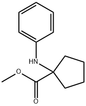 Cyclopentanecarboxylic acid, 1-(phenylaMino)-, Methyl ester Structure