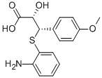(2S,3S)-3-(2-AMINO-PHENYLSULFANYL)-2-HYDROXY-3-(4-METHOXY-PHENYL)-PROPIONIC ACID Structure