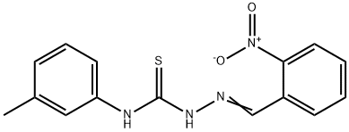 2-nitrobenzaldehyde N-(3-methylphenyl)thiosemicarbazone Structure