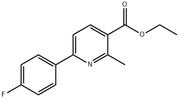 ETHYL 6-(4-FLUOROPHENYL)-2-METHYLPYRIDINE-3-CARBOXYLATE Structure