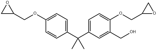 5-[1-methyl-1-[4-(oxiranylmethoxy)phenyl]ethyl]-2-(oxiranylmethoxy)benzyl alcohol  Structure