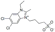 5,6-Dichloro-1-ethyl-2-methyl-3-(4-sulfobutyl)-1H-benzimidazolium inner sal Structure