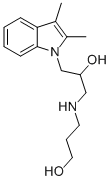 3-[3-(2,3-DIMETHYL-INDOL-1-YL)-2-HYDROXY-PROPYLAMINO]-PROPAN-1-OL Structure