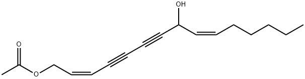 (2Z,9Z)-2,9-Pentadecadiene-4,6-diyne-1,8-diol 1-acetate Structure