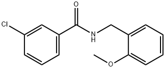 3-Chloro-N-(2-Methoxybenzyl)benzaMide, 97% Structure