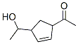Ethanone, 1-[4-(1-hydroxyethyl)-2-cyclopenten-1-yl]- (9CI) Structure