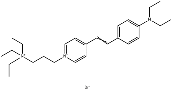 4-((E)-2-[4-(DIETHYLAMINO)PHENYL]ETHENYL)-1-[3-(TRIETHYLAMMONIO)PROPYL]PYRIDINIUM DIBROMIDE Structure