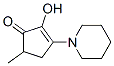 2-Hydroxy-5-methyl-3-(1-piperidinyl)-2-cyclopenten-1-one Structure