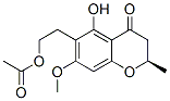 (R)-6-(2-Acetoxyethyl)-2,3-dihydro-5-hydroxy-7-methoxy-2-methyl-4H-1-benzopyran-4-one Structure