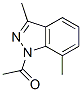 1H-Indazole,  1-acetyl-3,7-dimethyl-  (9CI) Structure