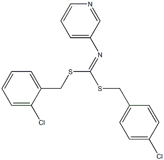 (2-Chlorophenyl)methyl (4-chlorophenyl)methyl 3-pyridinylcarbonimidodithioate Structure