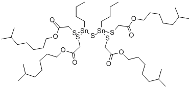 tetraisooctyl 2,2',2'',2'''-[thiobis[(butylstannylidyne)bis(thio)]]tetraacetate Structure