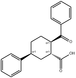 2-TRANS-BENZOYL-5-TRANS-PHENYL-1-CYCLOHEXANECARBOXYLIC ACID, 99 Structure