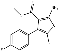 2-AMINO-4-(4-FLUORO-PHENYL)-5-METHYL-THIOPHENE-3-CARBOXYLIC ACID METHYL ESTER Structure