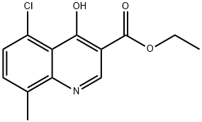 5-CHLORO-4-HYDROXY-8-METHYLQUINOLINE-3-CARBOXYLIC ACID ETHYL ESTER Structure