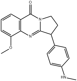 Pyrrolo[2,1-b]quinazolin-9(1H)-one,  2,3-dihydro-5-methoxy-3-[4-(methylamino)phenyl]- Structure