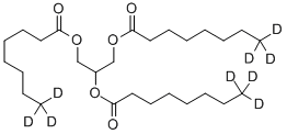 GLYCERYL TRI(OCTANOATE-8,8,8-D3) Structure