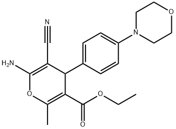 ETHYL 6-AMINO-5-CYANO-2-METHYL-4-(4-MORPHOLINOPHENYL)-4H-PYRAN-3-CARBOXYLATE Structure