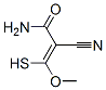 2-Propenamide,  2-cyano-3-mercapto-3-methoxy- Structure