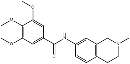3,4,5-Trimethoxy-N-(1,2,3,4-tetrahydro-2-methylisoquinolin-7-yl)benzamide Structure