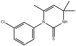 1-(3-Chlorophenyl)-3,4-dihydro-4,4,6-trimethyl-2(1H)-pyrimidinethione Structure