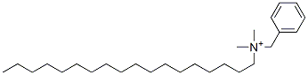 N,N-dimethyl-N-octadecylbenzylammonium Structure
