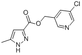 1H-Pyrazole-3-carboxylic acid, 5-methyl-, (5-chloro-3-pyridinyl)methyl  ester Structure
