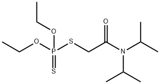 2-diethoxyphosphinothioylsulfanyl-N,N-dipropan-2-yl-acetamide Structure
