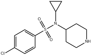 4-CHLORO-N-CYCLOPROPYL-N-PIPERIDIN-4-YLBENZENESULFONAMIDE Structure
