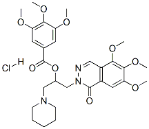 [1-(1-piperidyl)-3-(5,6,7-trimethoxy-1-oxo-phthalazin-2-yl)propan-2-yl ] 3,4,5-trimethoxybenzoate hydrochloride Structure