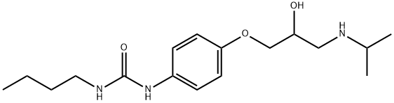 N-Butyl-N'-[4-[2-hydroxy-3-(1-methylethylamino)propoxy]phenyl]urea Structure