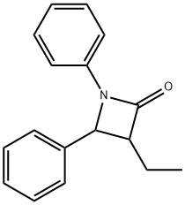 2-Azetidinone, 1,4-diphenyl-3-ethyl-, Structure