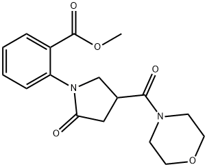 2-[4-(Morpholinocarbonyl)-2-oxopyrrolidin-1-yl]benzoic acid methyl ester Structure