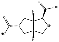 Cyclopenta[c]pyrrole-1,5-dicarboxylic acid, octahydro-, (1S,3aR,5S,6aS)- (9CI) Structure