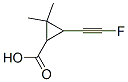 Cyclopropanecarboxylic acid, 3-(fluoroethynyl)-2,2-dimethyl- (9CI) Structure