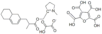 [[2-furan-tetrahydro-2-[(5,6,7,8-tetrahydro-2-naphthyl)methyl]propionyloxy]methyl]-1-methyl-2-pyrrolidinium hydrogen oxalate Structure
