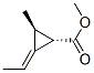 Cyclopropanecarboxylic acid, 2-ethylidene-3-methyl-, methyl ester, (1alpha,2E,3beta)- Structure