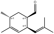 (1alpha,2alpha,5beta)-4,5-dimethyl-2-(2-methylpropen-1-yl)cyclohex-3-ene-1-carbaldehyde Structure