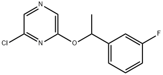 2-(1-(3-fluorophenyl)ethoxy)-6-chloropyrazine Structure