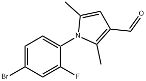 1-(4-BROMO-2-FLUORO-PHENYL)-2,5-DIMETHYL-1H-PYRROLE-3-CARBALDEHYDE Structure