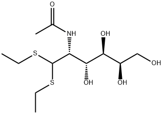 2-Acetylamino-2-deoxy-D-galactose diethyl dithioacetal Structure