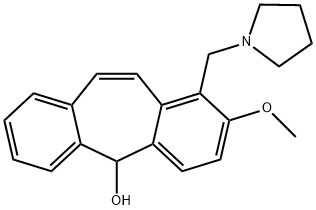 2-Methoxy-1-pyrrolizinomethyl-5H-dibenzo[a,d]cyclohepten-5-ol Structure