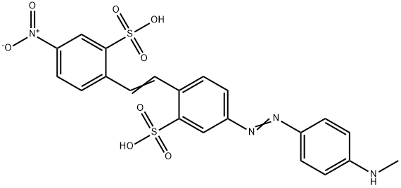 5-[[4-(methylamino)phenyl]azo]-2-[2-(4-nitro-2-sulphophenyl)vinyl]benzenesulphonic acid Structure